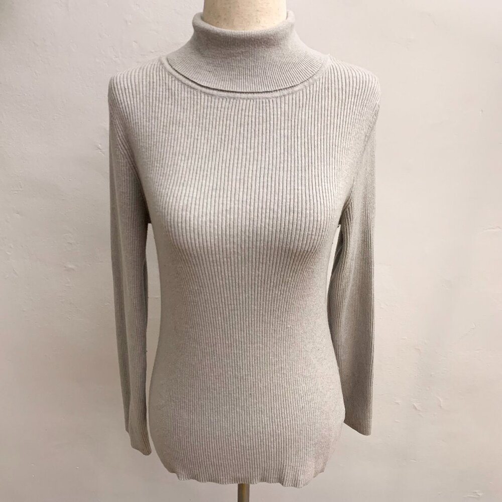 Express Ribbed Gray Turtleneck‎ Size Large